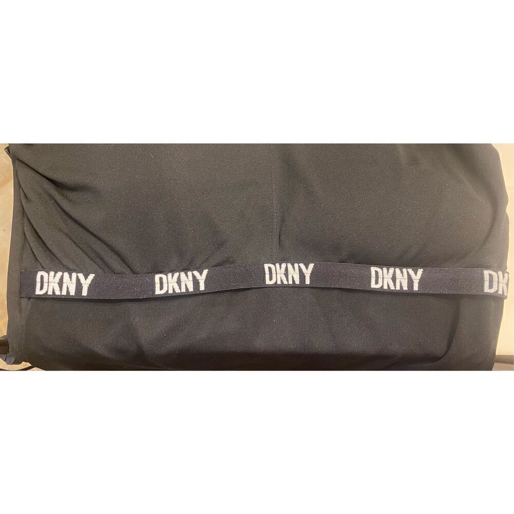 DKNY One Piece Swim Suit Adjustable Straps Sz. M Bra Blue/White - Picture 9 of 13